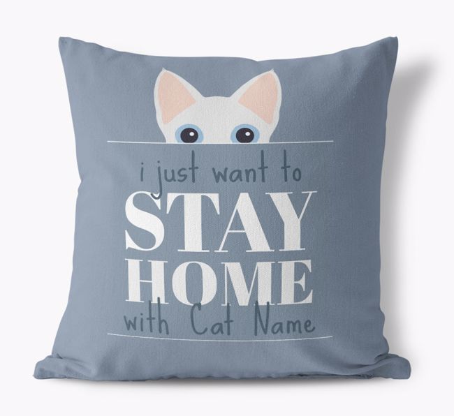 Stay Home With {dogsName}: Personalised {breedCommonName} Soft Touch Cushion
